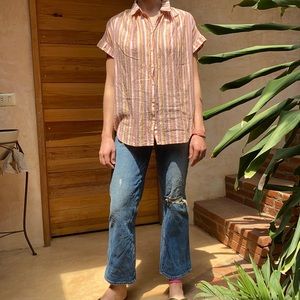 Madewell vertical stripe button down
